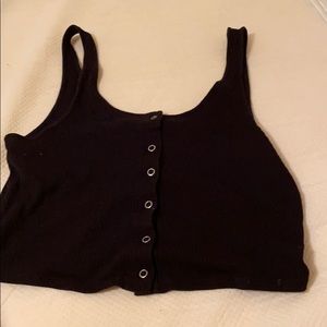 cute black tank top button up